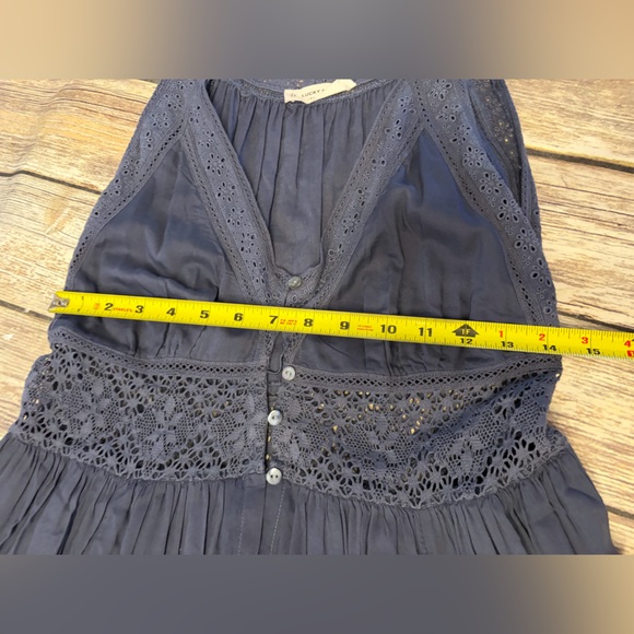 Lucky Brand Indigo Lace-Trim Maxi Dress - Picture 11 of 12